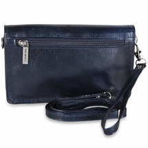 The Monte Liten Axelvska / Clutch i Navy Kalvskinn - 0,75 L