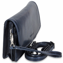 The Monte Liten Axelvska / Clutch i Navy Kalvskinn - 0,75 L