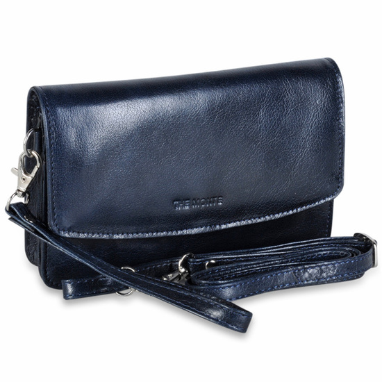 The Monte Liten Axelvska / Clutch i Navy Kalvskinn - 0,75 L