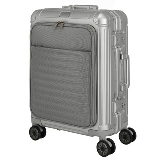 Travelite NEXT 2.0 Silver Aluminium Kabinvska 4 Hjul -40X55X23 -41L - RECYCLED