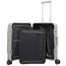 Travelite NEXT 2.0 Silver Aluminium Kabinvska 4 Hjul -40X55X23 -41L - RECYCLED