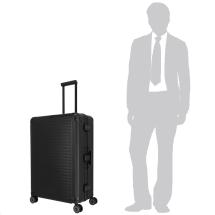 Travelite NEXT 2.0 Svart Aluminium Resvska 4 Hjul - 52 X 77 X 29 - 100 L  - RECYCLED