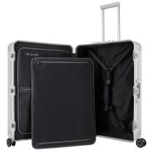 Travelite NEXT 2.0 Silver Aluminium Resvska 4 Hjul - 52 X 77 X 29 - 100 L  - RECYCLED