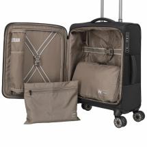 Travelite Crosslite 5.0 Svart Kabinvska Trolley S - 2,8 kg - 40 X 55 X 20 cm - 37 L - RECYCLED