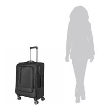 Travelite Crosslite 5.0 Svart Resvska Trolley M - 3,3 kg - 43 X 66 X 28 / 32 cm - 61/66 L - RECYCLED