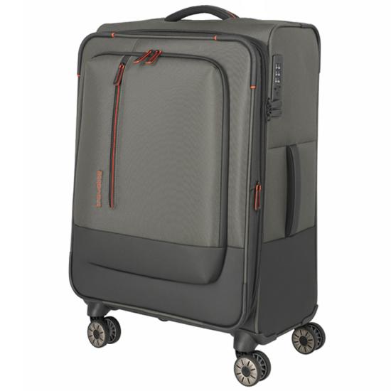 Travelite Crosslite 5.0 Oliv Resvska Trolley M - 3,3 kg - 43 X 66 X 28 / 32 cm - 61/66 L - RECYCLED