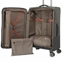 Travelite Crosslite 5.0 Oliv Resvska Trolley M - 3,3 kg - 43 X 66 X 28 / 32 cm - 61/66 L - RECYCLED