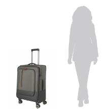 Travelite Crosslite 5.0 Oliv Resvska Trolley M - 3,3 kg - 43 X 66 X 28 / 32 cm - 61/66 L - RECYCLED