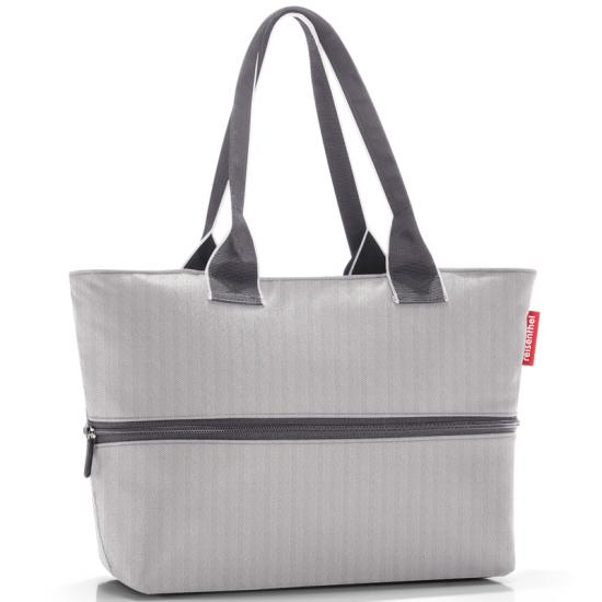 Reisenthel Herringbone Grey e1 Shoppingvska / Bag 12-18 L - RECYCLED